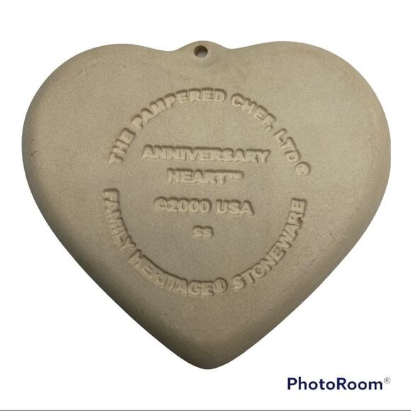 The Pampered Chef Anniversary Heart Cookie Mold 2000 Family Heritage Stone - Picture 6 of 6